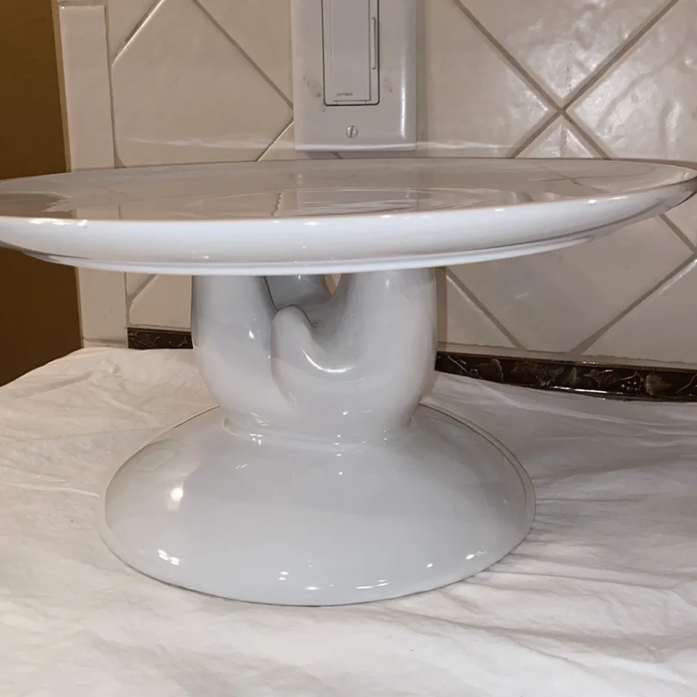 Like new west elm polar bear Cake Stand